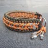 Halsband Buddy oranje lichtbruin legergroen